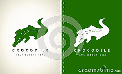 Crocodile logo vector. Alligator design illustration. Vector Illustration